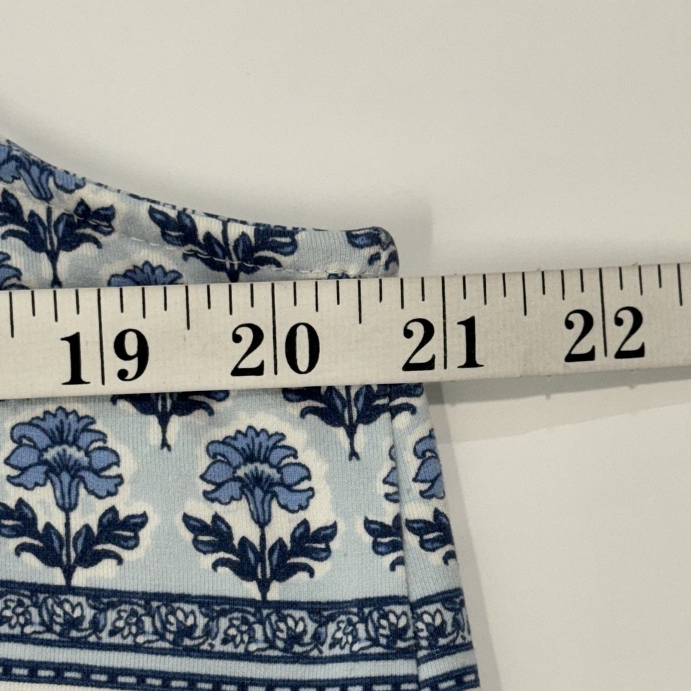 J. Jill Dress Women's L Blue Sleeveless Floral Print Wearever Collection Boho - Picture 7 of 8